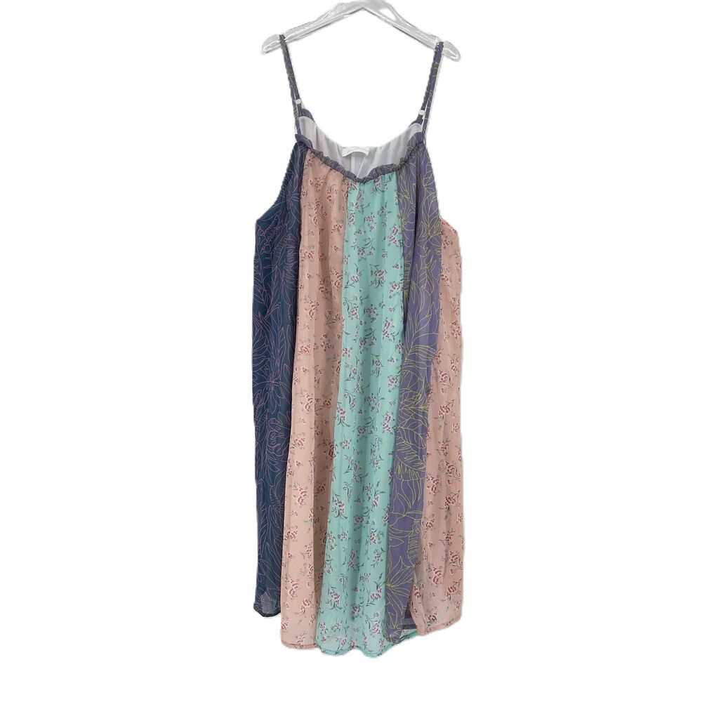 Ces Femme Striped Pastel Panel Mini Dress in Mint, Blush & Navy